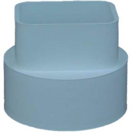 GENOVA PRODUCTS 2in. X 3in. X 3in. Styrene Downspout Adapter S45233